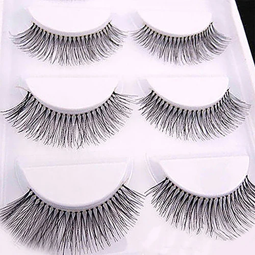 5Pairs Natural Sparse Cross Eye Lashes Extension Makeup Long False