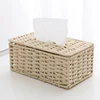 Handmade Weaving Removable Tissue Box Paper Storage Case Home Hotel Desktop Napkin Container Simple Style Hollow Rectangle Box ► Photo 2/6