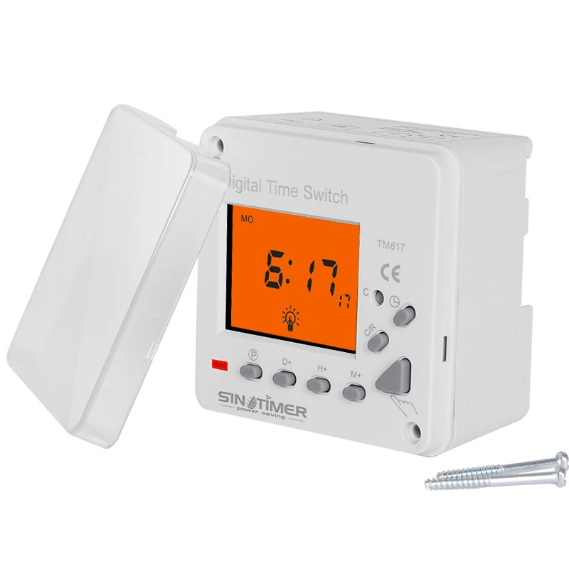 TM617 110V 120V AC Electronic Digital 7 Day Weekly Programmable Timer Switch Time Relay Clock Controller with Blacklight