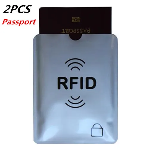 

2PCS Thicken Aluminum Foil Anti Rfid Blocking Passport Holder New Rfid Passport Protector Rfid Blocking Passport Cover 2018
