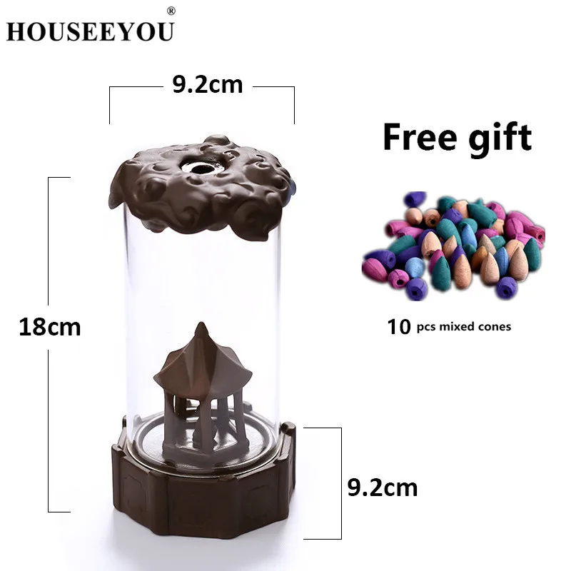 Backflow-Glass-Incense-Burner-Creative-Home-Decoration-Tea-Ceremony-Ceramic-Aromatherapy-Furnace-10Pcs-Incense-Cones (2)