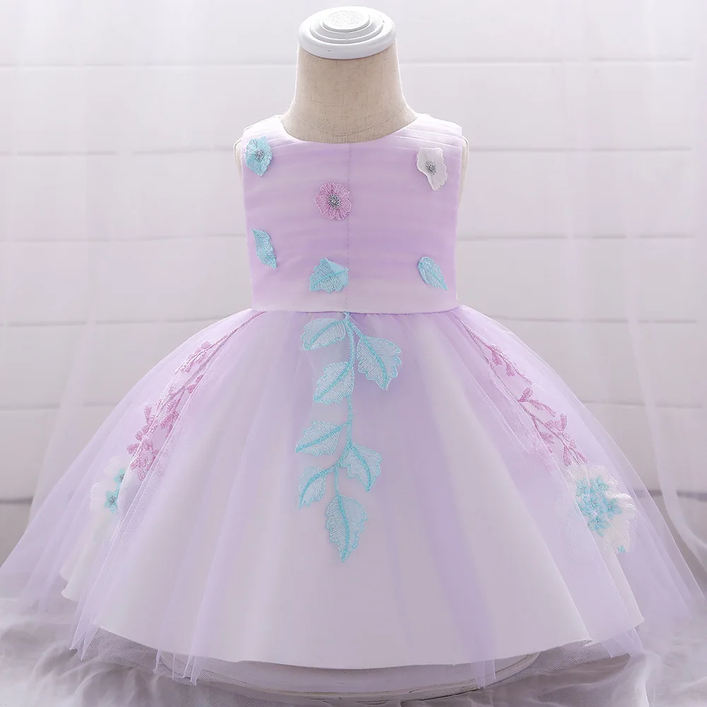 

2019 Lush Baby Birthday Dress Baby Girl Christening Gowns Baby Girl Baptism Dresses First Year Tutu Girl Dress robe bebe fille