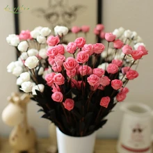 Zinmol красивые шелковые цветы искусственные цветы 15 голов маленькая Роза Элегантные цветы домашний декор для свадебной вечеринки букет роз