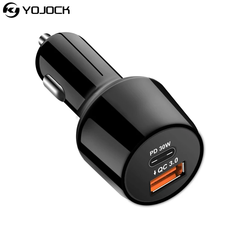 YOJOCK 48 Вт автомобильное зарядное устройство с входом USB Type C подачей энергии для