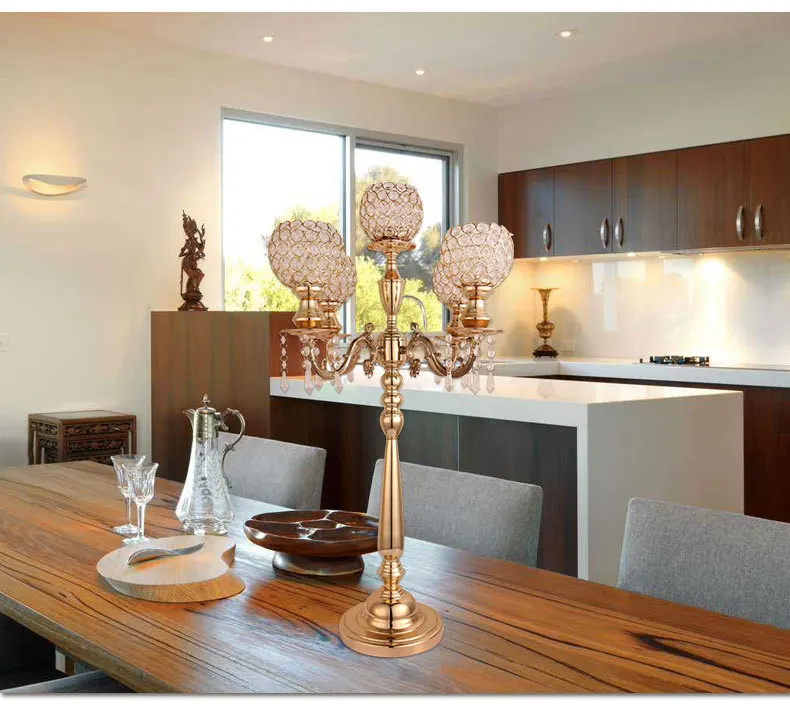 85-cm-height-5-arms-metal-Gold-Silver-candelabras-with-crystal-pendants-wedding-candle-holder-Event (1)
