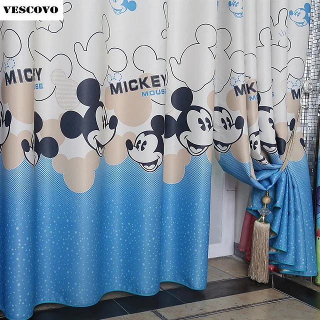 Blue Mickey Mouse Pattern Thickened Bedroom Children Curtain Cartoon ... Blue Mickey Mouse Pattern Thickened Bedroom Children Curtain Cartoon ...