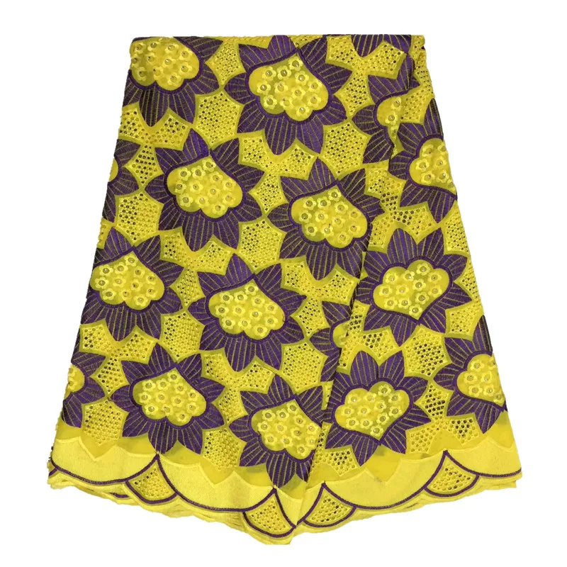 Оптовая продажа швейцарская вуаль кружева цветок вышивка 100% хлопок ткань с