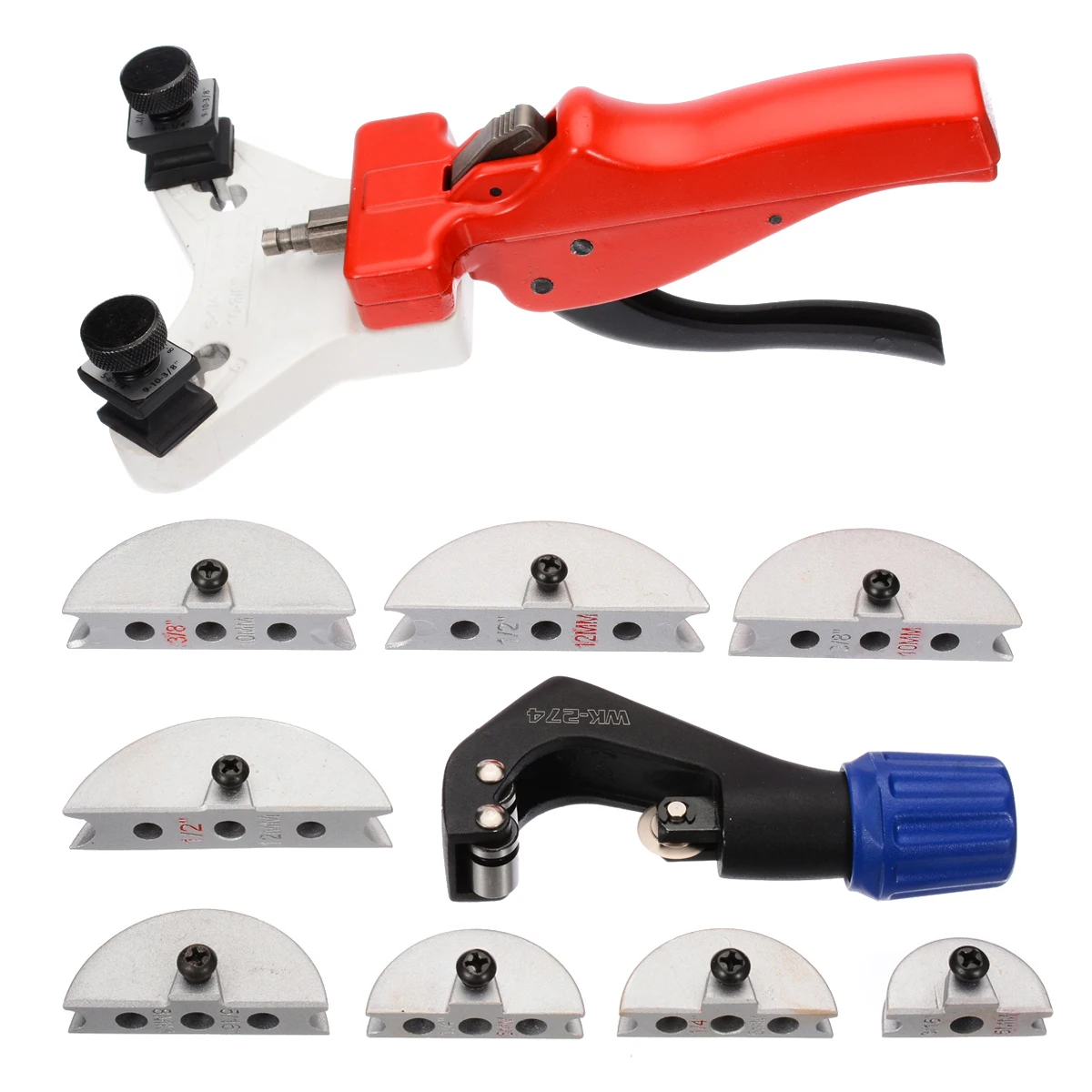 

Bending Tool Kit 5-12mm1 Set Pipe Bender with Tube Cutter 5-12mm Heavy Duty Steel Pipe Tube Bender Copper Cutter Machine
