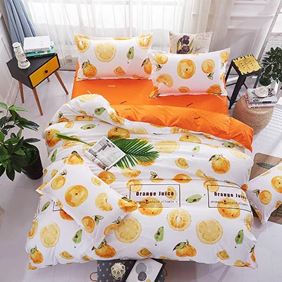 3pcs 4pcs Set Full King Queen Twin Double Size Bedding 1.5m 1.8m 2.0m 2.2m Bed Sheet Duvet Cover Pillowcase Bedlinens Bedclothes - Цвет: As Photo 14