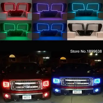 

7-Color RGB Multi-Color LED Angel Eyes Kit with a remote control for 2009 - 2014 Ford F-150 (non-projector)