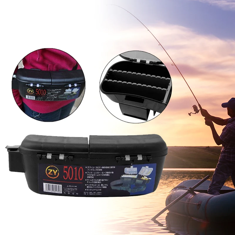 

Fishing Bag 26.5*10*10cm Fishing Box Multi-function Fishing Tackle Cover Rod Fishing Tackle Box with Waist Belt for Outdoor