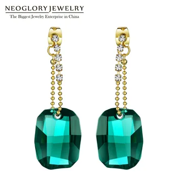 

Neoglory Big Chandelier Drop Earrings for Women 2020 New Indian Style Green Jewelry MS Embellished with Crystals from Swarovski