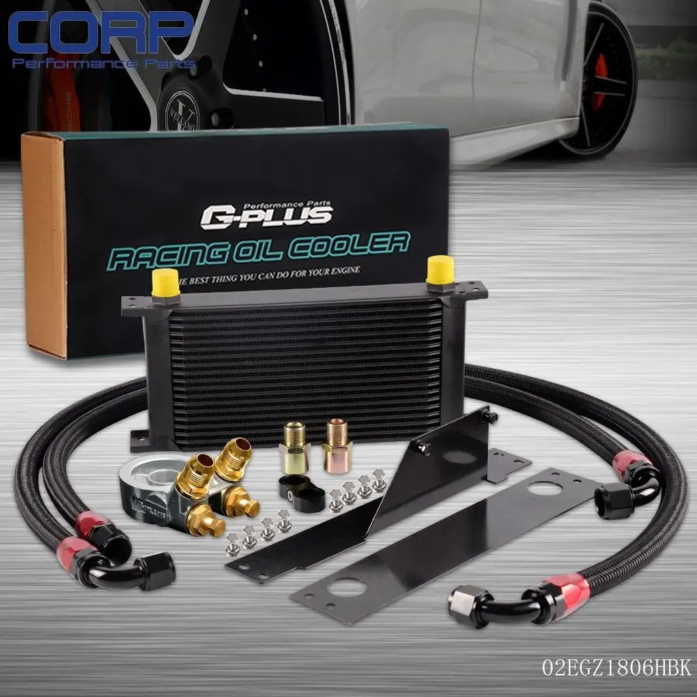 19 Row AN10 Thermostat Engine Oil Cooler Kit For 01 05 Subaru Impreza