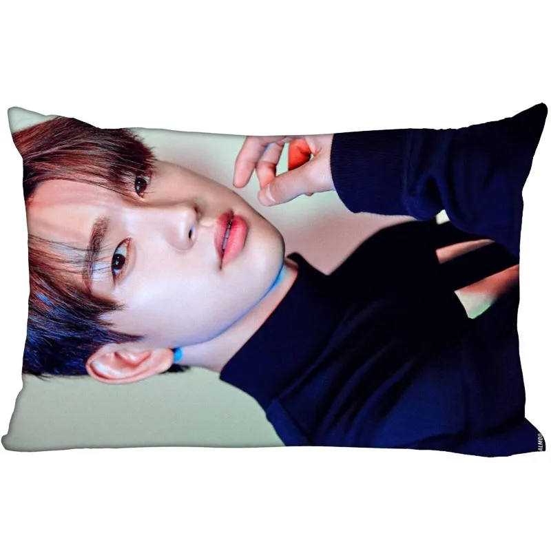

Hot KPOP GOT7 JR Park Jin Young Pillowcase Decorative PillowCover Zipper Pillowcases Satin Custom your image more size