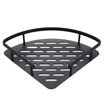 

Bathroom Shelves Wall Mounted Corner Shelf With 2 hooks Aluminum Rack Punch-free Triangle Basket Wall Hangin Single/Double-layer