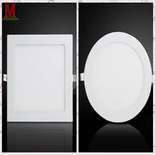 Светодиодный ультра-тонкий регулируемый свет панели AC85-265V 9 Вт/12 Вт/15 Вт/18 Вт/20 Вт/24 Вт панельные светильники с регулируемой яркостью круглый/квадратный