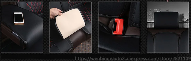 Универсальные чехлы для сидений автомобиля из искусственной кожи для Toyota Corolla Camry Rav4 Auris Prius Yalis Avensis SUV Автомобильные аксессуары Автомобильные палочки