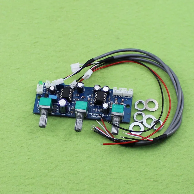 

Free shipping NE5532 2.1 channel subwoofer preamp amplifier board Low Pass Filter Board