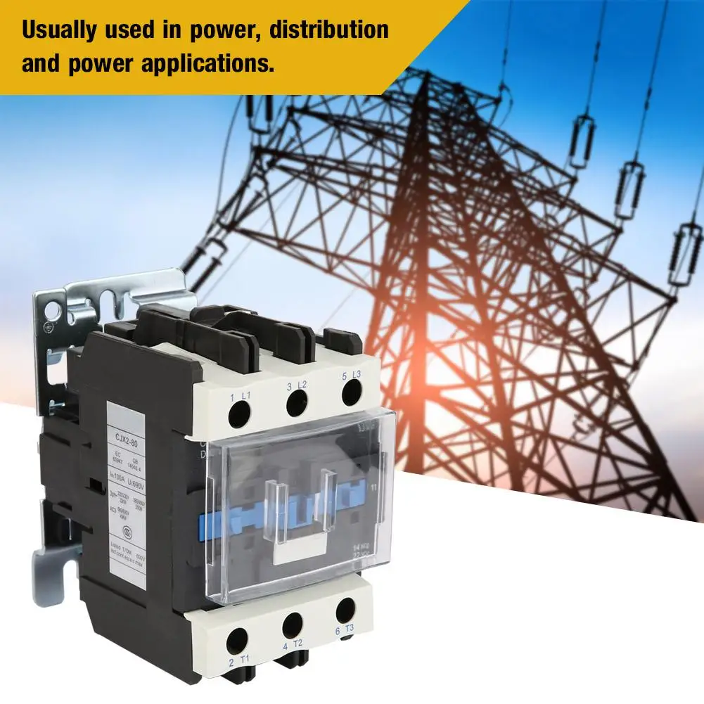 

CJX2-8011 High Sensitivity AC Contactor Industrial Electric 380V AC Contactor 80A