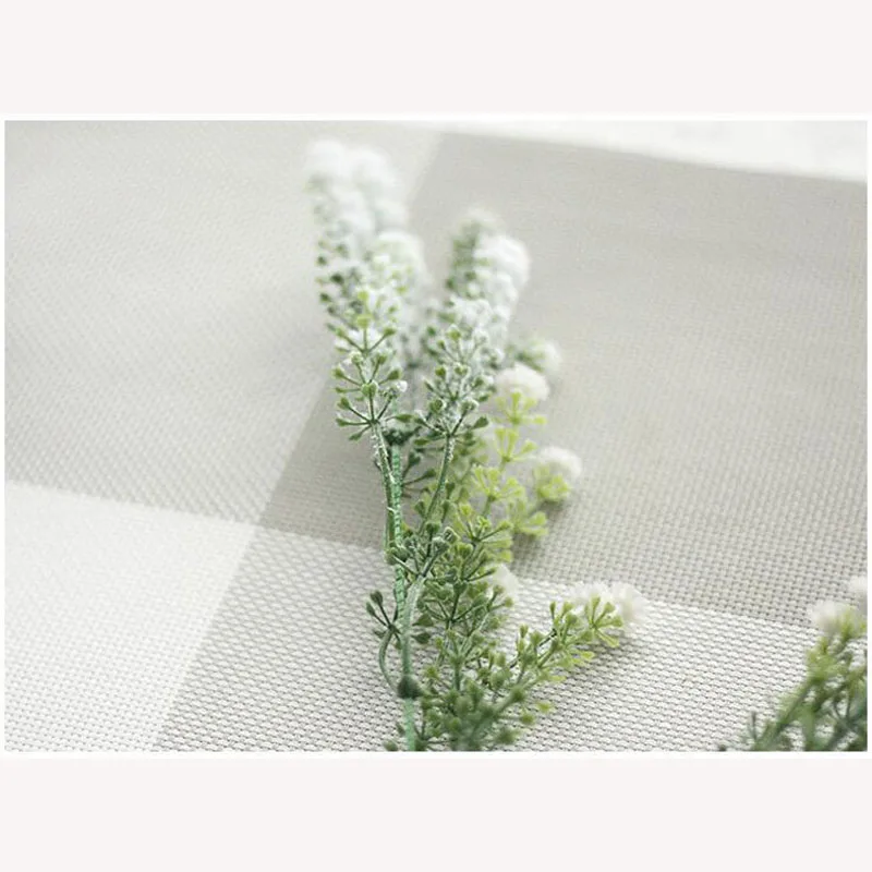 10 шт. искусственный Пластик babysbreath цветы дома Свадебная вечеринка украшения с искусственный снег Крытая Детские дышащие зеленые растения