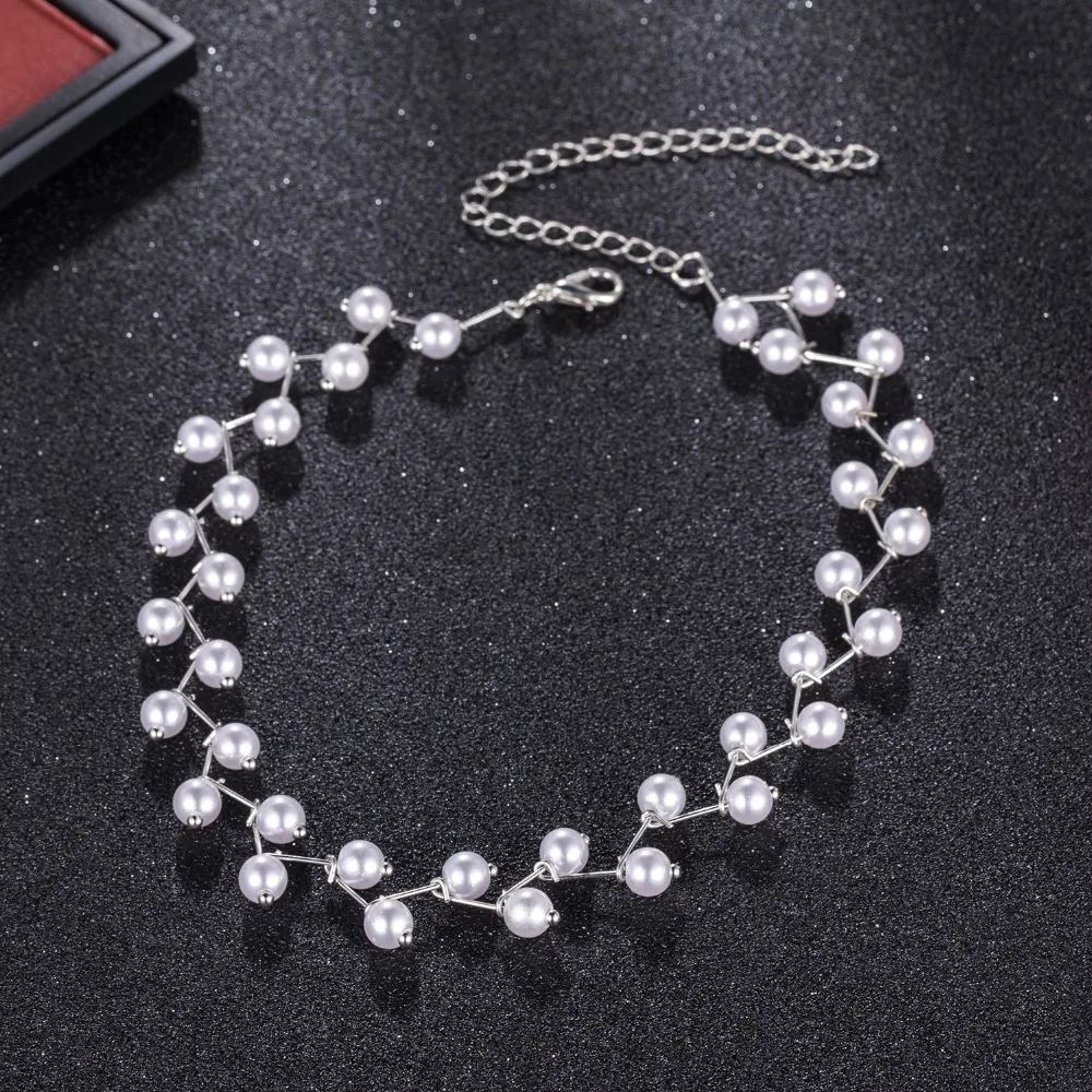 IPARAM Трендовое элегантное массивное ожерелье, Очаровательное ожерелье из искусственного жемчуга с бусинами, колье для женщин, колье для женщин