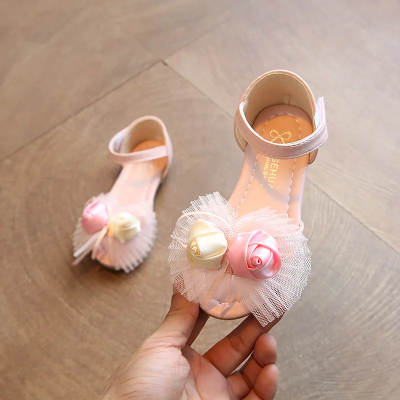 Сандалии летние для девочек домашняя обувь - Цвет: Розовый