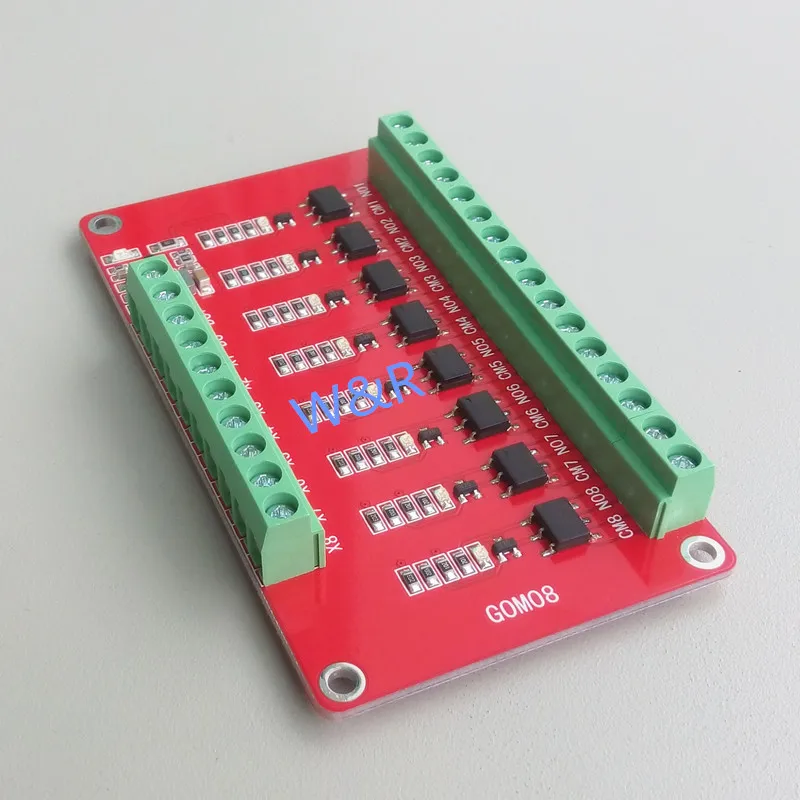 

GOM08 8-channel solid state relay module / high level trigger / 48V / 1A optocoupler isolated output / level voltage conversion