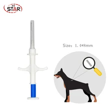 Microchip RFID injector FDX-B ISO11784/5 NFC chip de microchip seringa implante de IDENTIFICAÇÃO animal cão pet agulha 2.12*12mm * 1.4mm 1.25*7 8mm