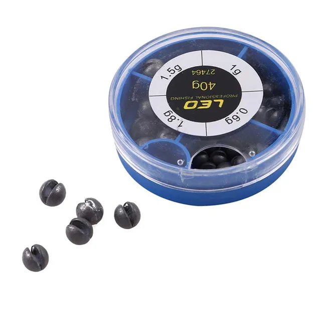 4 Sizes Fishing Lure Mini Round Fishing Lead Weights Set Split Lead Fishing Sinkers Weight