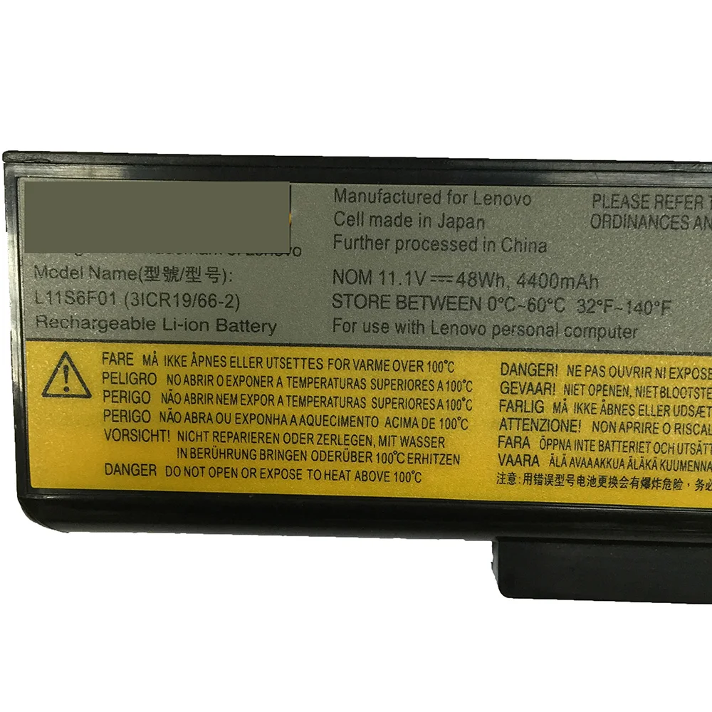 10 8 В 48 Вт/ч Y480/новый оригинальный аккумулятор для ноутбука Lenovo L11L6R01 L11L6Y01 ideapad Y480 G480