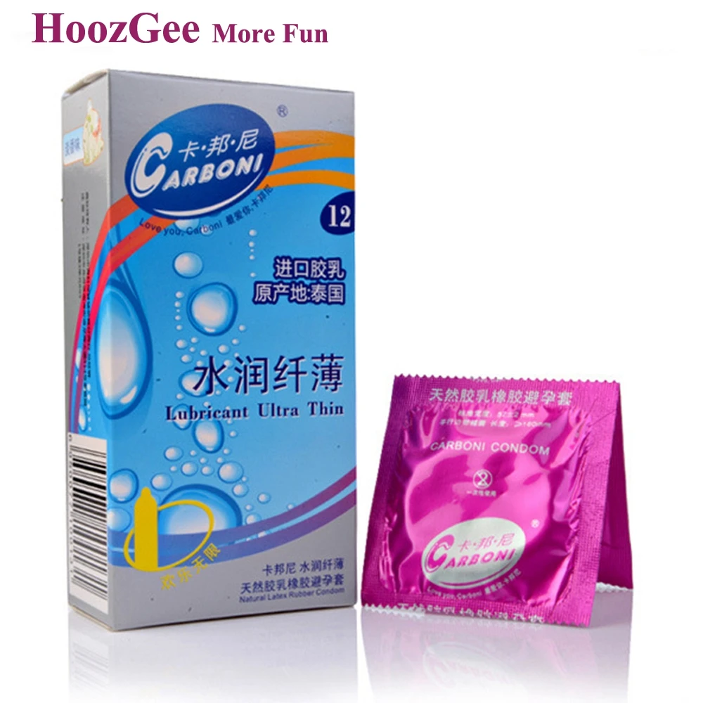 HoozGee Carboni Condoms Extra Safe Lubricant Ultra thin Excellent Latex