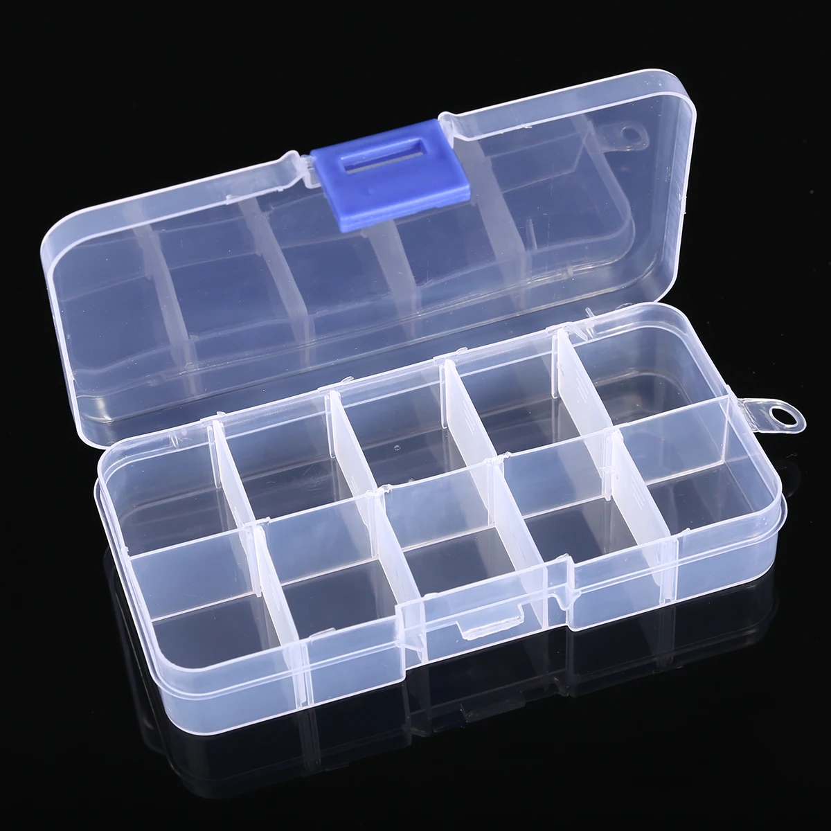 New 10 Compartments Plastic Fishing Lure Bait Storage Container Case