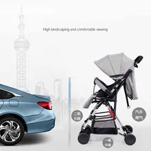 Multifunctional Luxury Baby Stroller Folding Trolley Type High Landscape Infant Child Stroller Sit Reclining stroller
