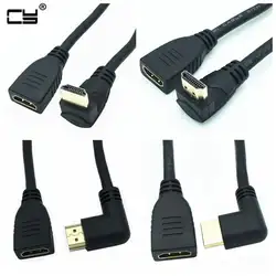 4 к * 2 к 60 Гц HDMI 2,0 в вверх вниз левый правый 90 градусов Угловой HDMI 2,0 мужчин и женщин удлинитель для HDTV переключатель делителя