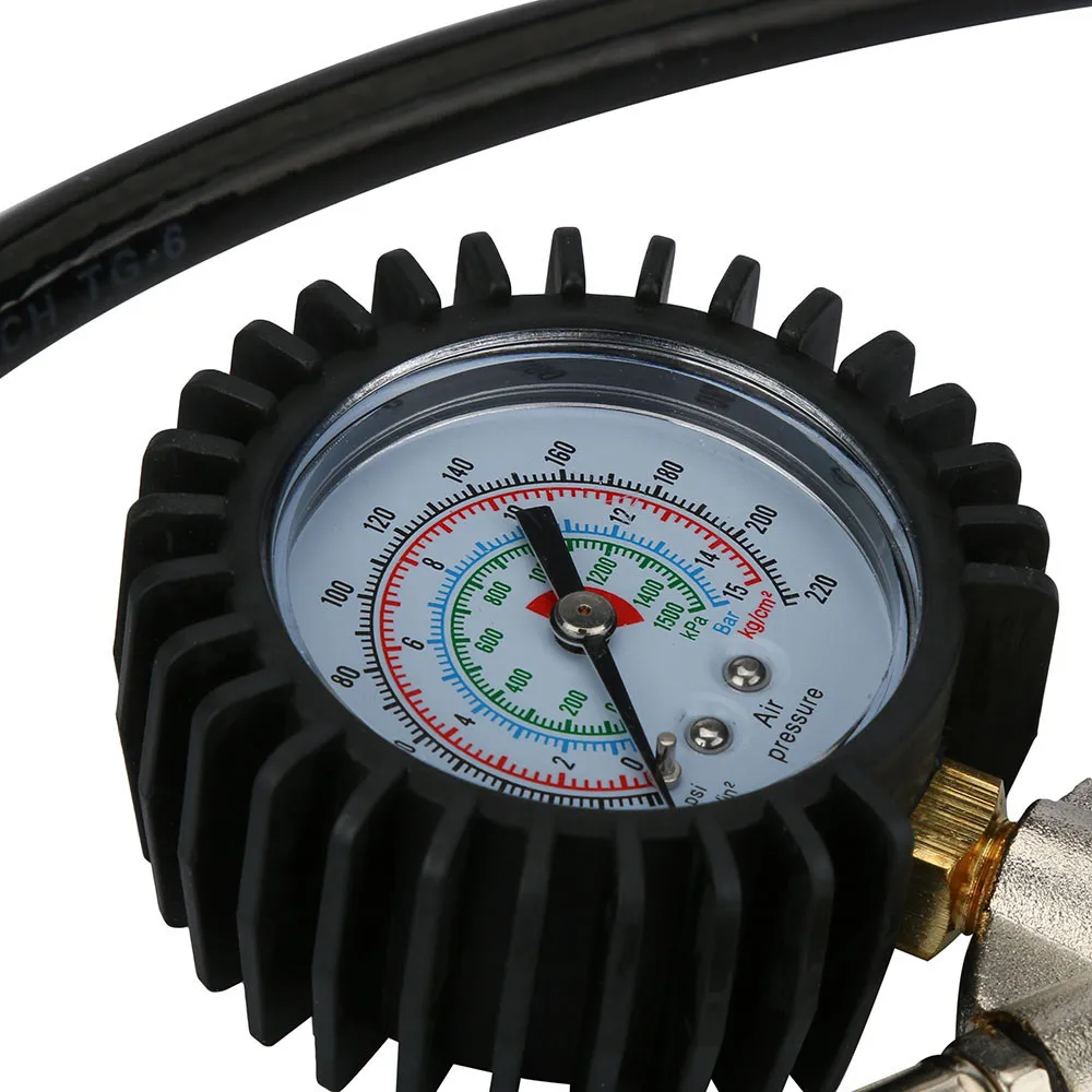 

2019 New Multifunction220 PSI Pistol Type Air Chuck With Dial Tire Inflator Gauge Flexible Hose