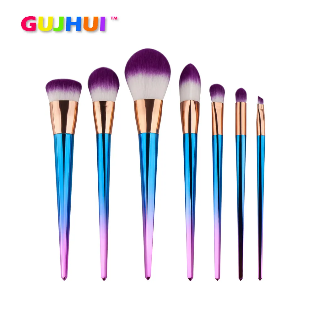 

GUJHUI 7PCS Cosmetic Makeup Brush Makeup Brush Eyeshadow Brush Fulfills all daily basic makeup requirements pinsel New