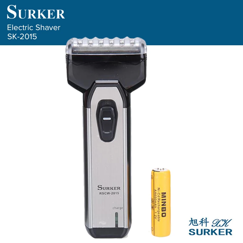 SURKER SK-2015 электробритва Перезаряжаемые 2 головки станок для бритья триммер для бороды бритва Для мужчин Уход за лицом ЕС Plug подарок на день