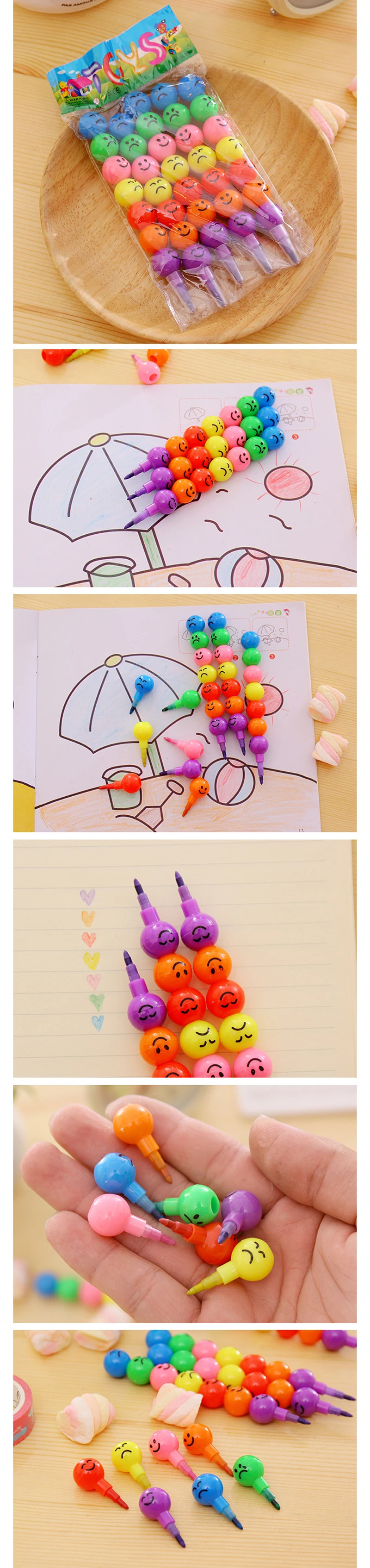 BalleenShiny 5 шт. восковой карандаш с рисунком героев мультфильмов детские игрушки для рисования граффити для детей креативный карандаш для сахарной тыквы