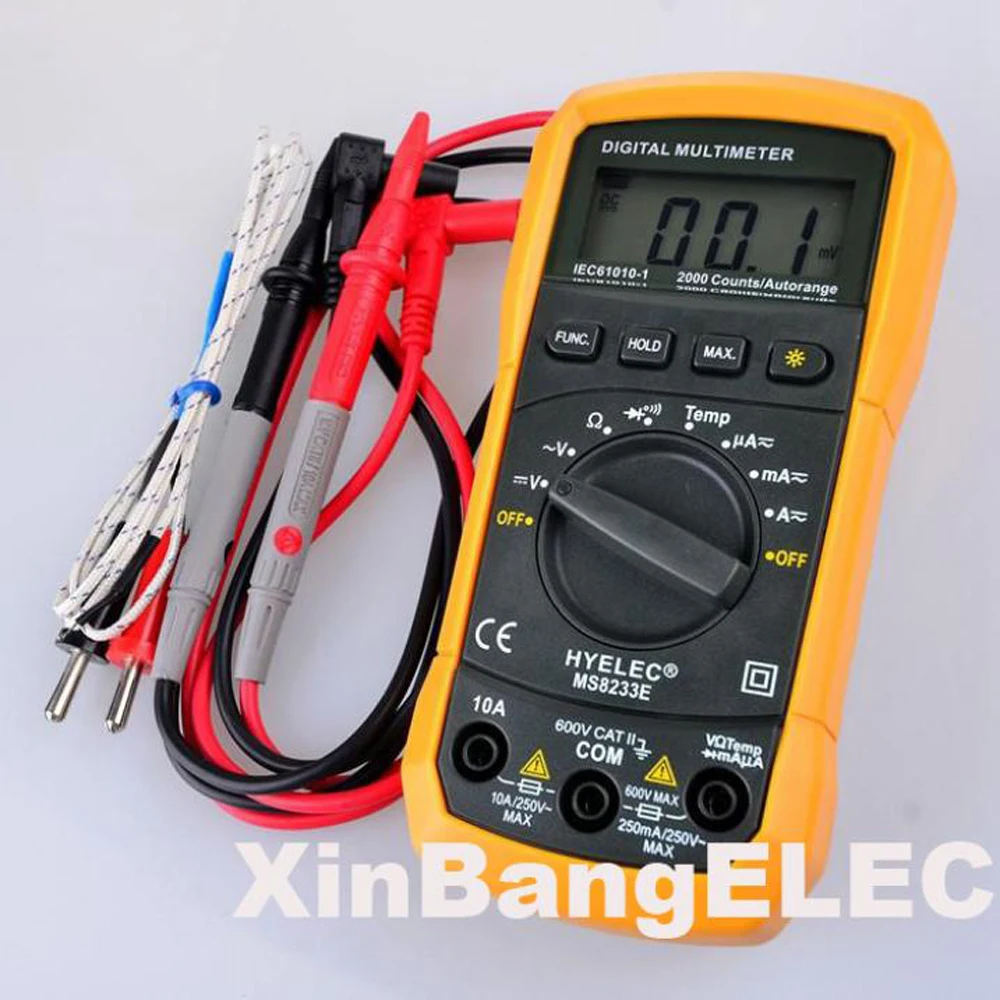 Digital Multi Function Multimeter DMM AC DC Ammeter Voltage Resistance