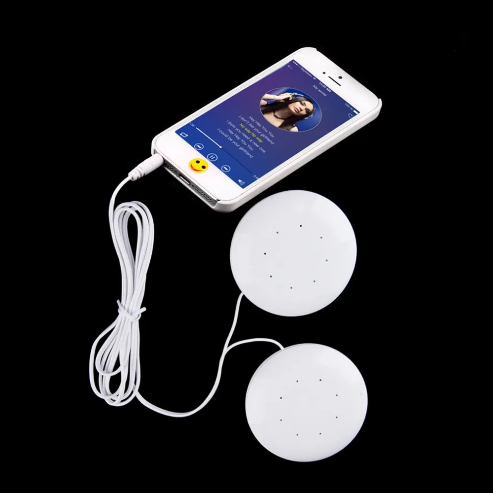 Universal 3.5mm Dual Speakers Music Pillow Speakers Loudspeaker For MP3 MP4 For Mobile Phones PC Computer Laptop Notebook White