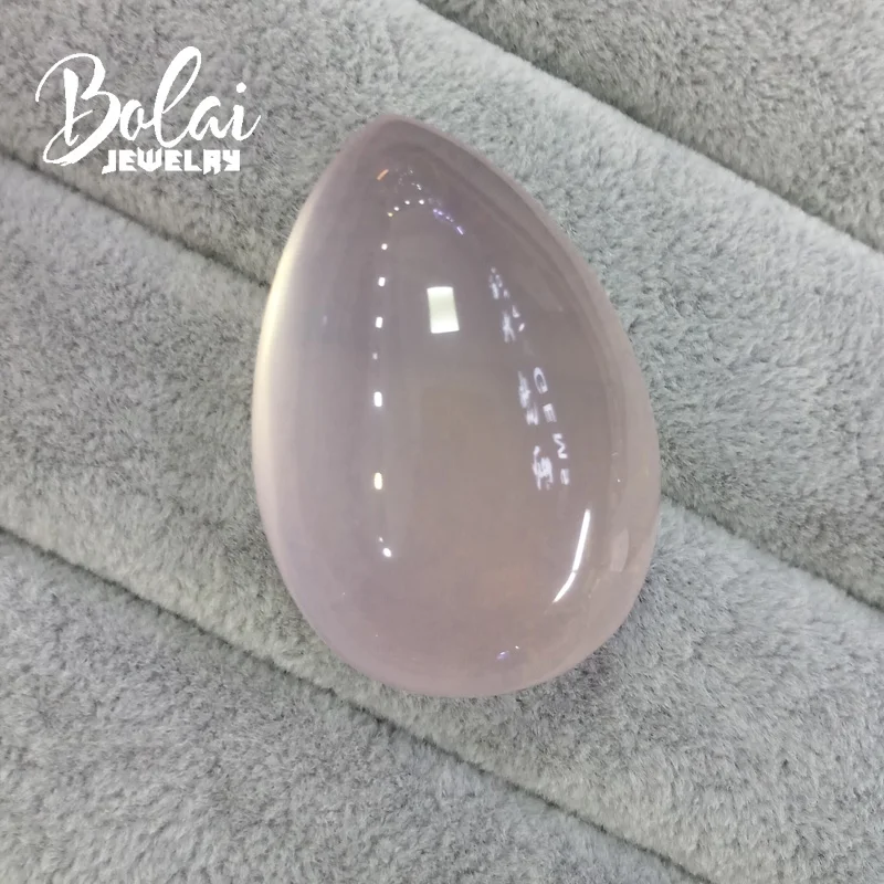 

Bolaijewelry,100% Natural big stones rose quartz pear 30.41*44.26*18.73mm cab 166.20ct loose gemstone for jewelry