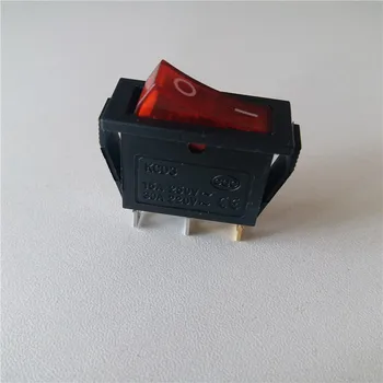 

30pcs 250V 15A/16A rocker switch Red Rocker Switch KCD3-101N KCD2 3 feet 2 gear illuminated rocker switch