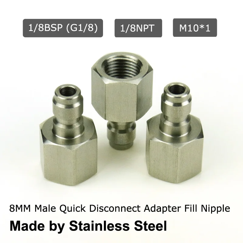 

3PCS New Paintball HPA/N2 Female NPT1/8-27 Quick Disconnect Fill Nipple