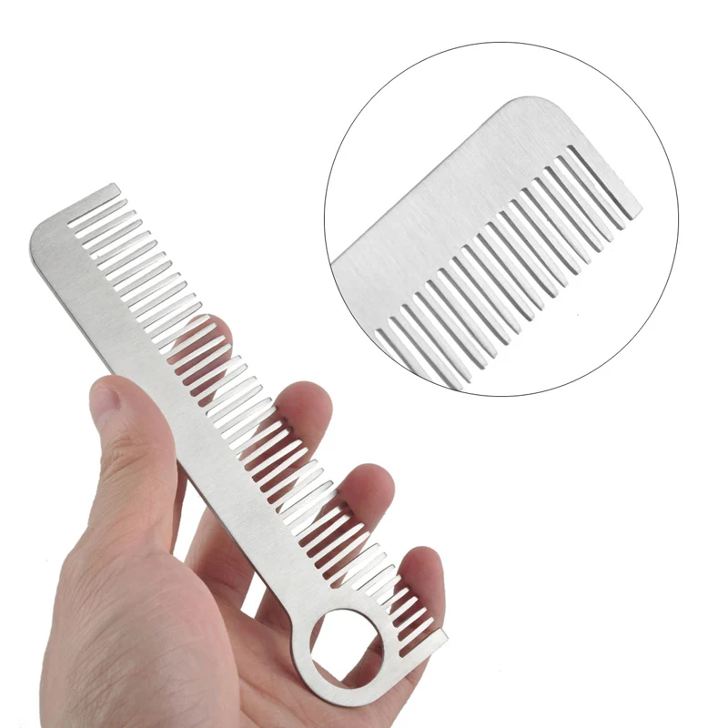 

Portable Outdoor EDC Hair Comb High-strength Stainless Steel Tactical Comb Anti-static EDC Comb Outdoor Survival Tool