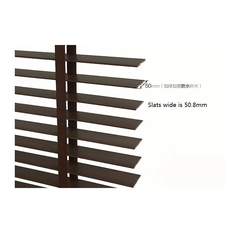 

50mm Slats Faux wood Blinds Venetian Blinds for Window ,make as your measure in wide x hight in cm,one cord contral system