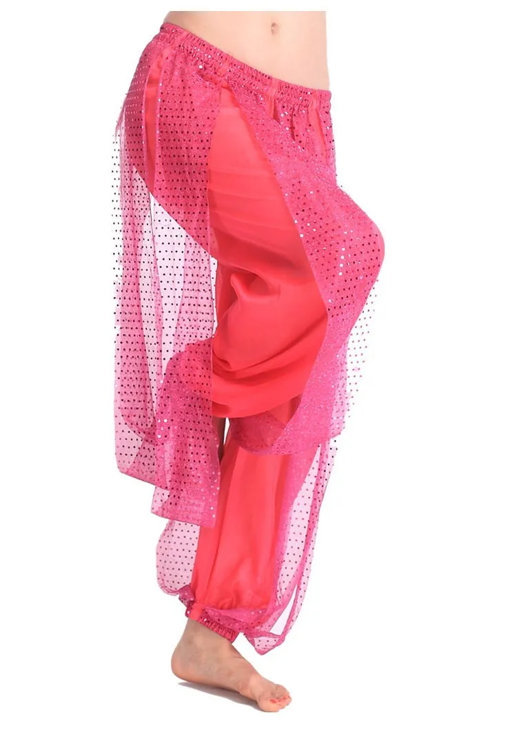 Египетский Болливуд 6 цветов блестящие юбки для танца живота юбка для танцев живота костюмы профессиональная Индия, этно-Стиль штаны для танца живота