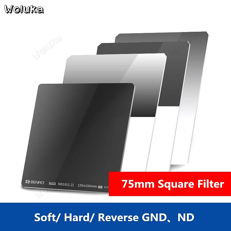 

Square Filter 75mm GND 0.6 0.9 1.2 square filter soft and hard reverse medium grey gradient ND filter CD50 T11