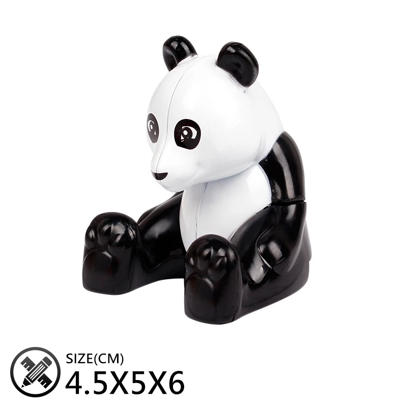 Big size Model Building Blocks accessory children DIY Toys Compatible with Duplo Animals set panda cow giraffe horse Bricks gift