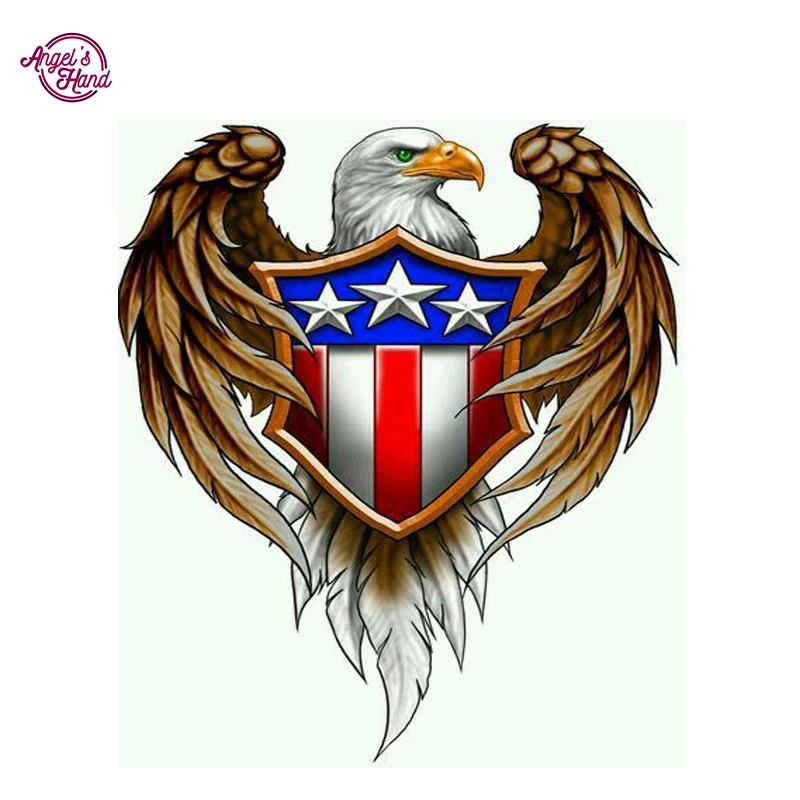 ANGEL'S HAND bold eagle CEST Татуировка 5D алмазная роспись алмазной мозайкой Экологичные