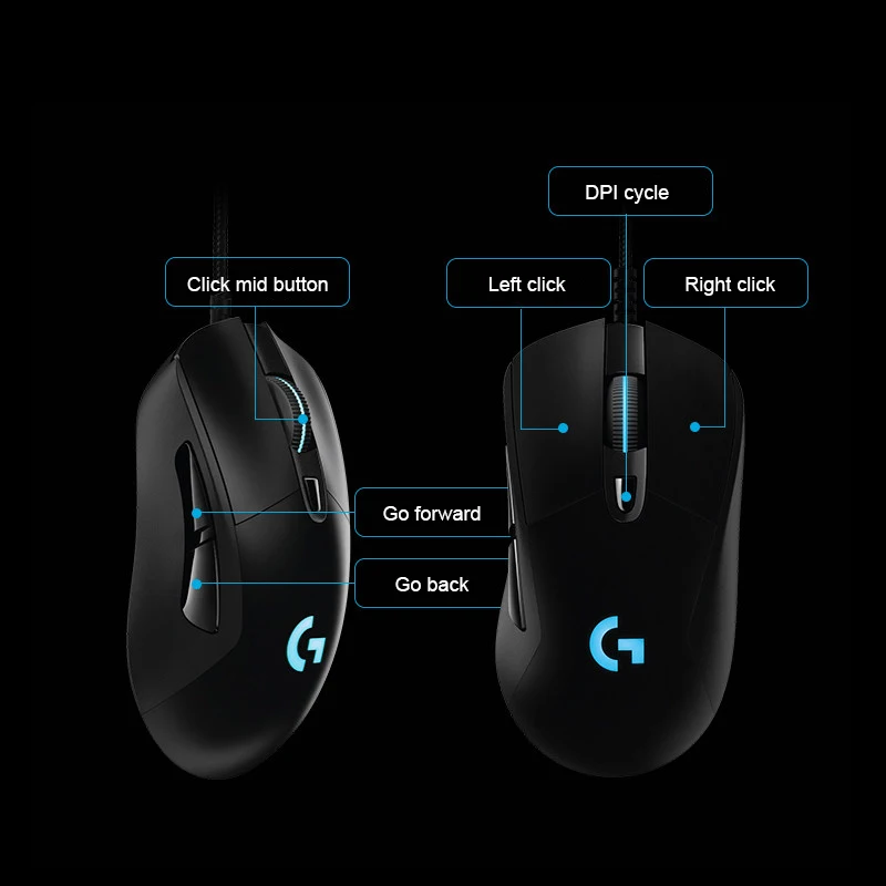 Беспроводная игровая мышь logitech G703 2,4 Ghz с RGB для ПК, ноутбука, настоящая оптическая эргономичная оптическая мышь 12000 dpi, официальный тест агентства